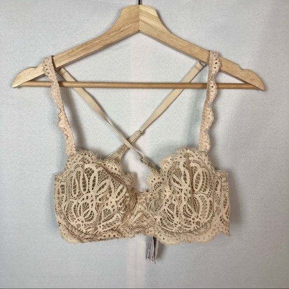 Victoria's Secret Dream Angels Nude Lace Unlined Bra 34DD - Picture 2 of 3